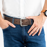 Pasek Skórzany Męski Klasyczny Tom Tailor Brown 45mm TG1070R20/681 Gürtel Q.2099 0681