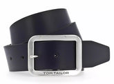 Tom Tailor Męski Pasek Skórzany Na Bolec Skóra 40mm Gurtel Black TG1016R57