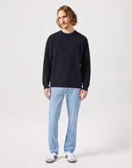 Wragler Crewneck Sweater Męski Sweter Ciepły Elegancki Black 112350515 W8F0011936