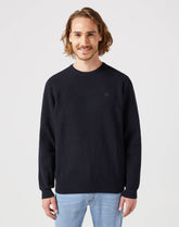 Wragler Crewneck Sweater Męski Sweter Ciepły Elegancki Black 112350515 W8F0011936