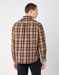 Wrangler 1 Pkt Shirt Męska Koszula W Krate Z Długim Rękawem Krata Lead Grey W5d61em24