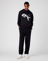 Wrangler 75th Anni Hoodie Męska Bluza Kaptur Logo Nadruk Black Beauty W645HTZ13 112146187