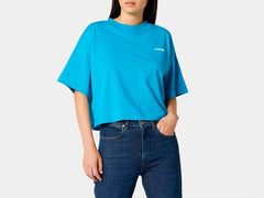 WRANGLER 90s TEE MĘSKI T-SHIRT KOSZULKA LOGO CARRIBEAN SEA W7Q4GFB13 112132083