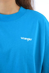 WRANGLER 90s TEE MĘSKI T-SHIRT KOSZULKA LOGO CARRIBEAN SEA W7Q4GFB13 112132083