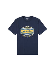 Męska Koszulka T-Shirt Wrangler Americana Tee Navy 112357448 W70P017358