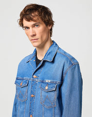 Wrangler Anti Fit Jacket Męska Kurtka Jeansowa Jeans Blue Eyes W459DNY96 112331171