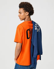 Męska Koszulka T-shirt Wrangler Casey Graphic Tee Red Orange 112357364 W7U4012210