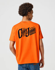 Męska Koszulka T-shirt Wrangler Casey Graphic Tee Red Orange 112357364 W7U4012210
