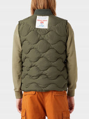 Wrangler Casey Jones Quilted Męska Kamizelka Bezrękawnik Vest Green Militare W4G2VGG40 112324208