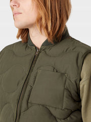 Wrangler Casey Jones Quilted Męska Kamizelka Bezrękawnik Vest Green Militare W4G2VGG40 112324208