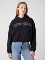 WRANGLER DAMSKA BLUZA Z KAPTUREM WRANGLER DRAWHEM HOODIE BLACK 112342761