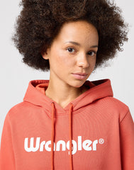 Damska Bluza Z Kapturem Wrangler Regular Hoodie Burnt Sienna 112350336