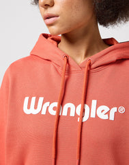 Damska Bluza Z Kapturem Wrangler Regular Hoodie Burnt Sienna 112350336