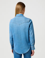 Damska Koszula Jeansowa Wrangler Western Shirt Soft Earth 112362327