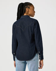 Damska Koszula Wrangler Slim Yoke Shirt Frosted Denim 112357525 W527018371