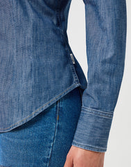 Damska Koszula Wrangler Slim Waisted Blouse Vintage Fade 112356470