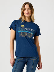 Damska Koszulka T-shirt Wrangler Graphic Tee Navy 112356432