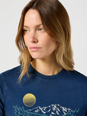 Damska Koszulka T-shirt Wrangler Graphic Tee Navy 112356432