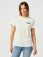 Damska Koszulka T-shirt Wrangler Graphic Tee Vintage White 112356428