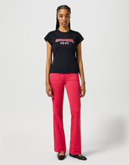 Damska Koszulka T-shirt Wrangler Shrunken Band Tee Black 112355289