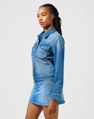 Damska Kurtka Jeansowa Wrangler Heritage Jacket Wrugged 112362616