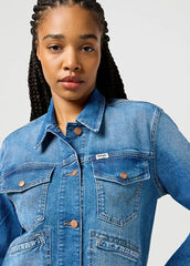 Damska Kurtka Jeansowa Wrangler Heritage Jacket Wrugged 112362616