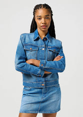 Damska Kurtka Jeansowa Wrangler Heritage Jacket Wrugged 112362616