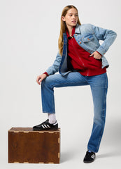 Wrangler Damska Kurtka Jensowa Heritage Jacket Mid Stone 112350343 W41F016321