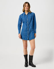 Damska Sukienka Jensowa Wrangler Reg Denim Dress 112356498 W9M7018373