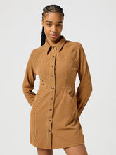 Damska Sukienka Wrangler Slim Fit Dress Madder Brown 112356780