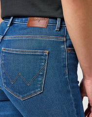 Damskie Spodnie Jeansowe Wrangler High Skinny Azure Sky 112355898 W27H017440