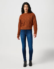 Damskie Spodnie Jeansowe Wrangler High Skinny Solstice Blue 112358235 W27H018359