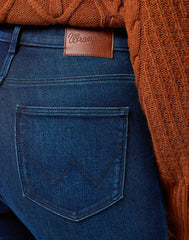 Damskie Spodnie Jeansowe Wrangler High Skinny Solstice Blue 112358235 W27H018359