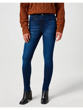 Damskie Spodnie Jeansowe Wrangler High Skinny Solstice Blue 112358235 W27H018359