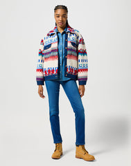 Damskie Spodnie Jeansowe Wrangler Straight Agate Blue 112356388 W26R017457