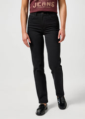 Damskie Spodnie Jeansowe Wrangler Straight Drainpipe 112356392