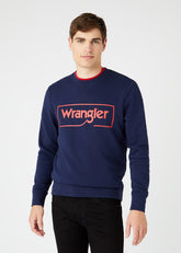 Wrangler Frame Logo SWS Męska Bluza Navy W6H1HA114 112146193