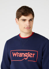 Wrangler Frame Logo SWS Męska Bluza Navy W6H1HA114 112146193