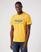 WRANGLER FRAME LOGO TEE MĘSKA KOSZULKA LOGO Golden Spice W70JD3X5O 112320765