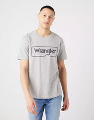 Męski T-Shirt Koszulka Nadruk Wrangler Frame Logo Tee Mid Grey W70JD3X37 112320767