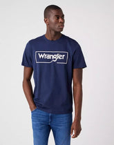 Wrangler Frame Logo Tee Męski T-Shirt Koszulka Nadruk Navy W70JD3114 112320768
