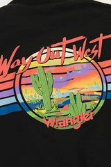 WRANGLER GRAPHIC BOMBER MĘSKA KURTKA PRZEJŚCIOWA FADED BLACK W4767VYV6 112129052