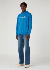 Wrangler Graphic Hoodie Męska Bluza z Kapturem Logo Deep Water W674I469F 112331888