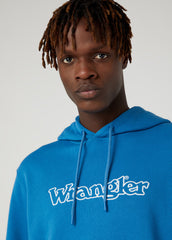 Wrangler Graphic Hoodie Męska Bluza z Kapturem Logo Deep Water W674I469F 112331888