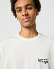 Męska Koszulka T-Shirt Wrangler Graphic Tee Vintage White 112357347 W751008617