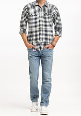 Wrangler Greensboro Męskie Spodnie Jeansowe Racing Indigo W15QBF22Y 112325874