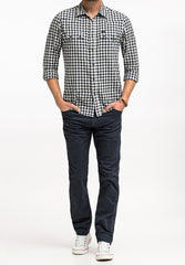 Spodnie Męskie Materiałowe Wrangler Greensboro Chino Marine Navy W15QOFB14 112320811