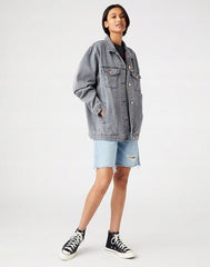 Wrangler Heritage Jacket Damska Kurtka Jeansowa Storm Black W4364442V 112146050