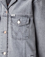 Wrangler Heritage Jacket Damska Kurtka Jeansowa Storm Black W4364442V 112146050