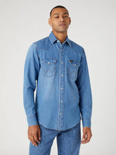Wrangler Heritage Shirt Męska Koszula Jeansowa Authentic Blue W5D1EM32F 112332226